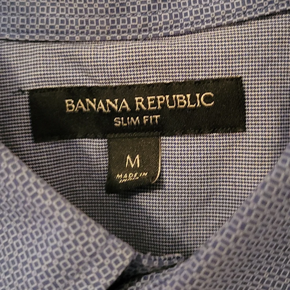 Banana Republic Blue Button Down Shirt, Size Medium